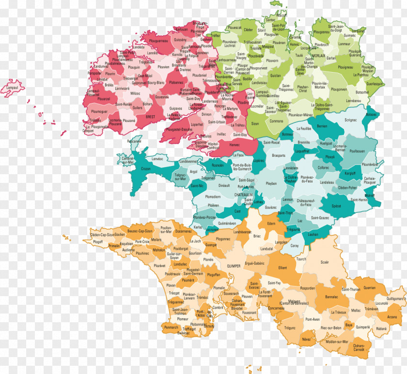 Map Coray Châteauneuf-du-Faou South Departments Of France PNG