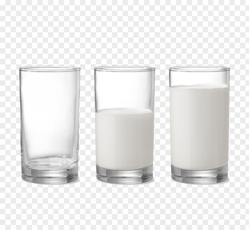 Three Glasses Of Milk Milkshake Latte Macchiato Glass Cup PNG