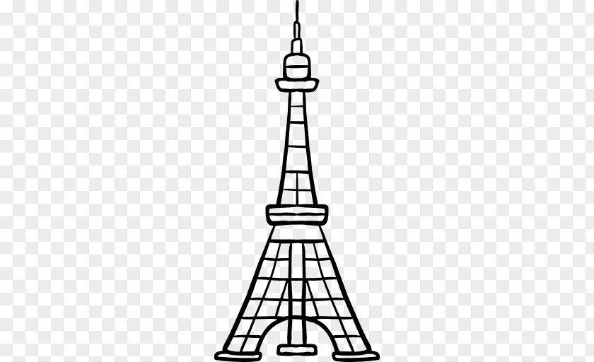 Tokyo Tower Eiffel Line Art PNG