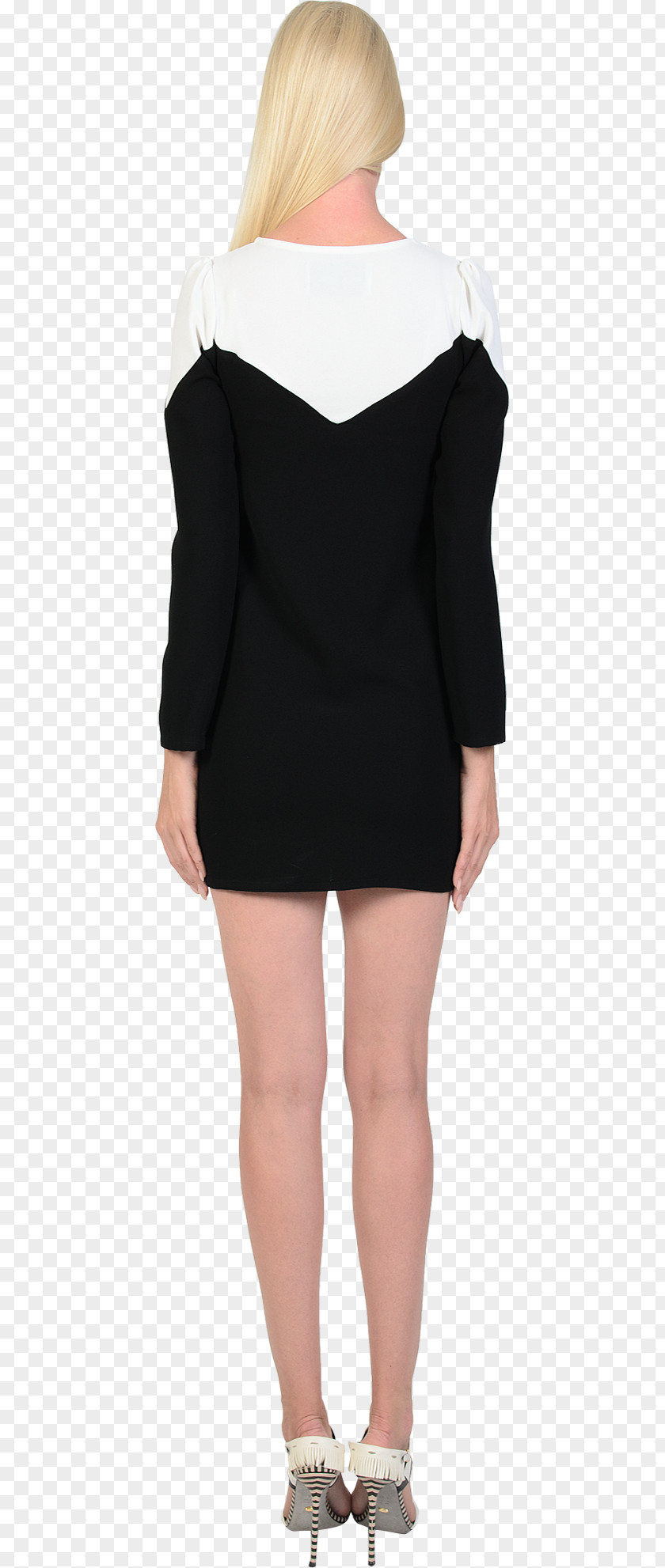 Crepe De Chine Shoulder Sleeve Black M PNG