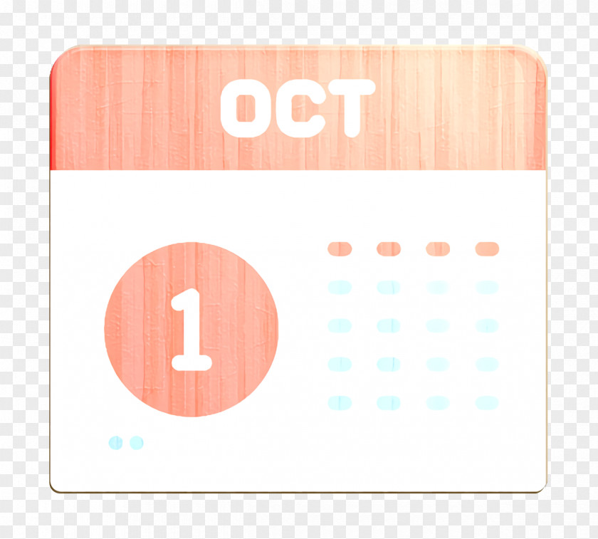 Material Property Orange October Icon Social Media Calendar PNG