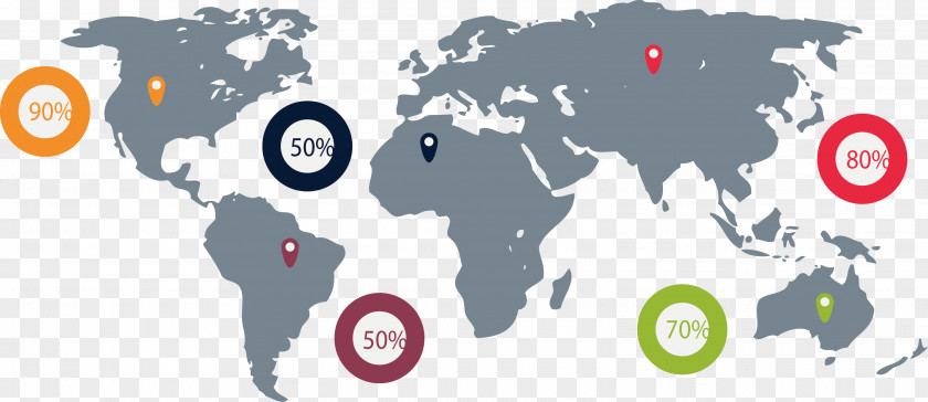 World Map Data Analysis Globe PNG