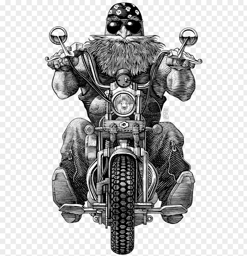 Locomotive Motorcycle Club Drawing Illustration PNG