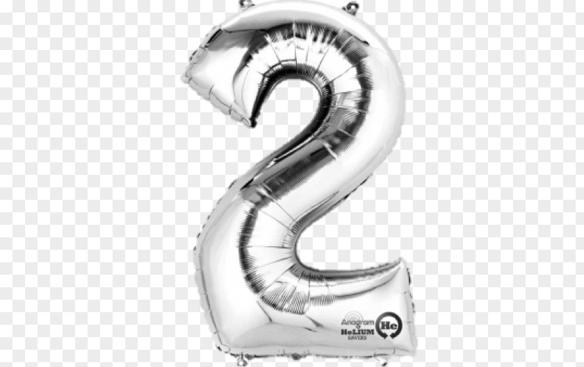 Balloon Mylar BoPET Birthday Silver PNG
