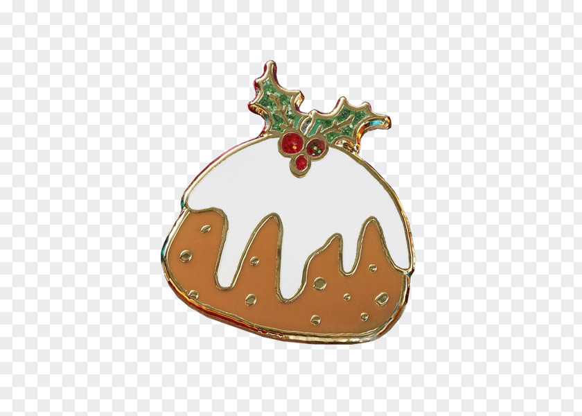 Christmas Pudding Ornament Pin Brooch PNG