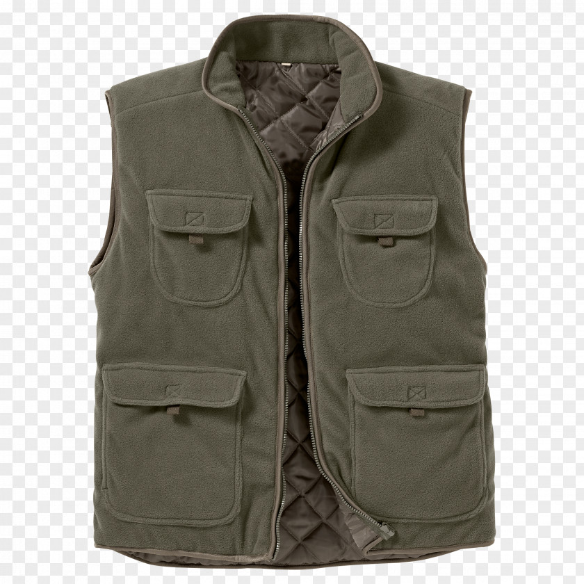 Hook And Loop Fastener Gilets Jacket Sleeve Khaki PNG