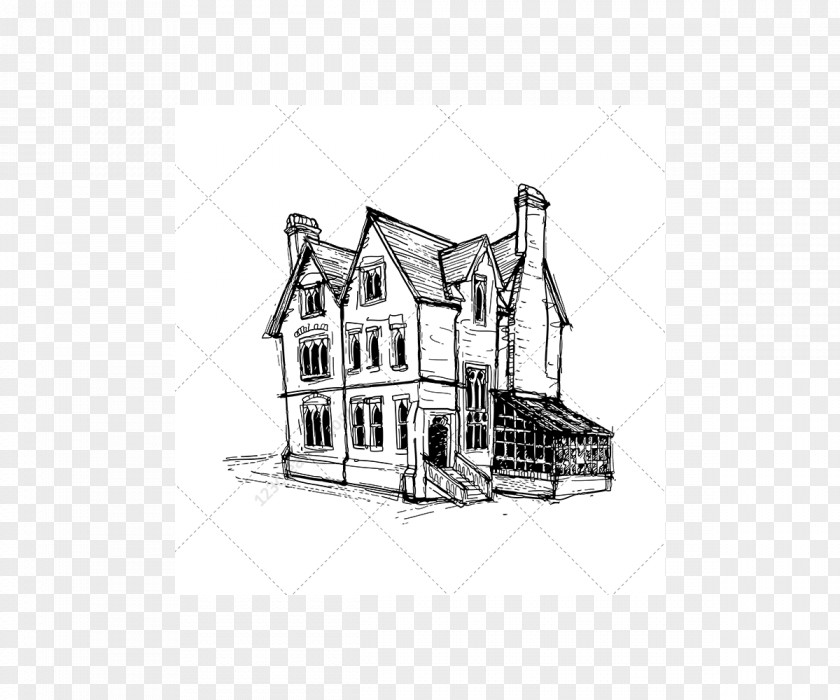 Home House Drawing Sketch PNG