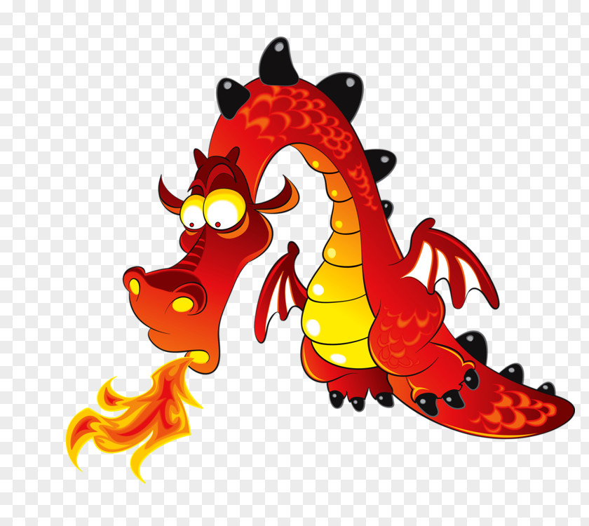 Red Dinosaur Dragon Royalty-free Fire Breathing Illustration PNG