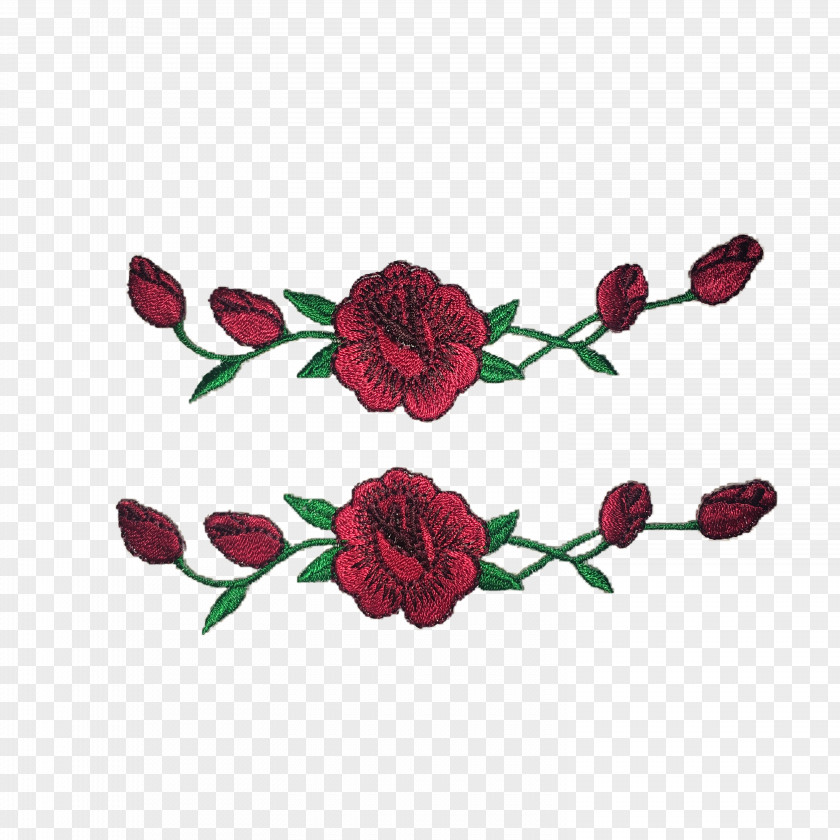 Rose Garden Roses Vans Iron-on Embroidery PNG