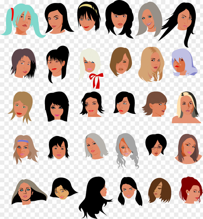 Faces Woman Clip Art PNG