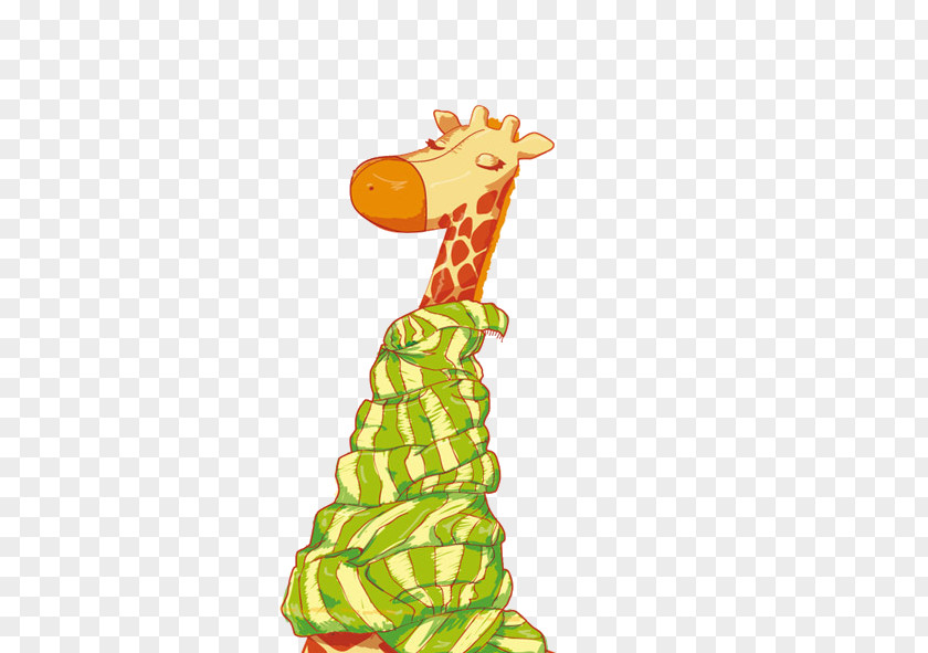 Giraffe Cartoon Illustration PNG