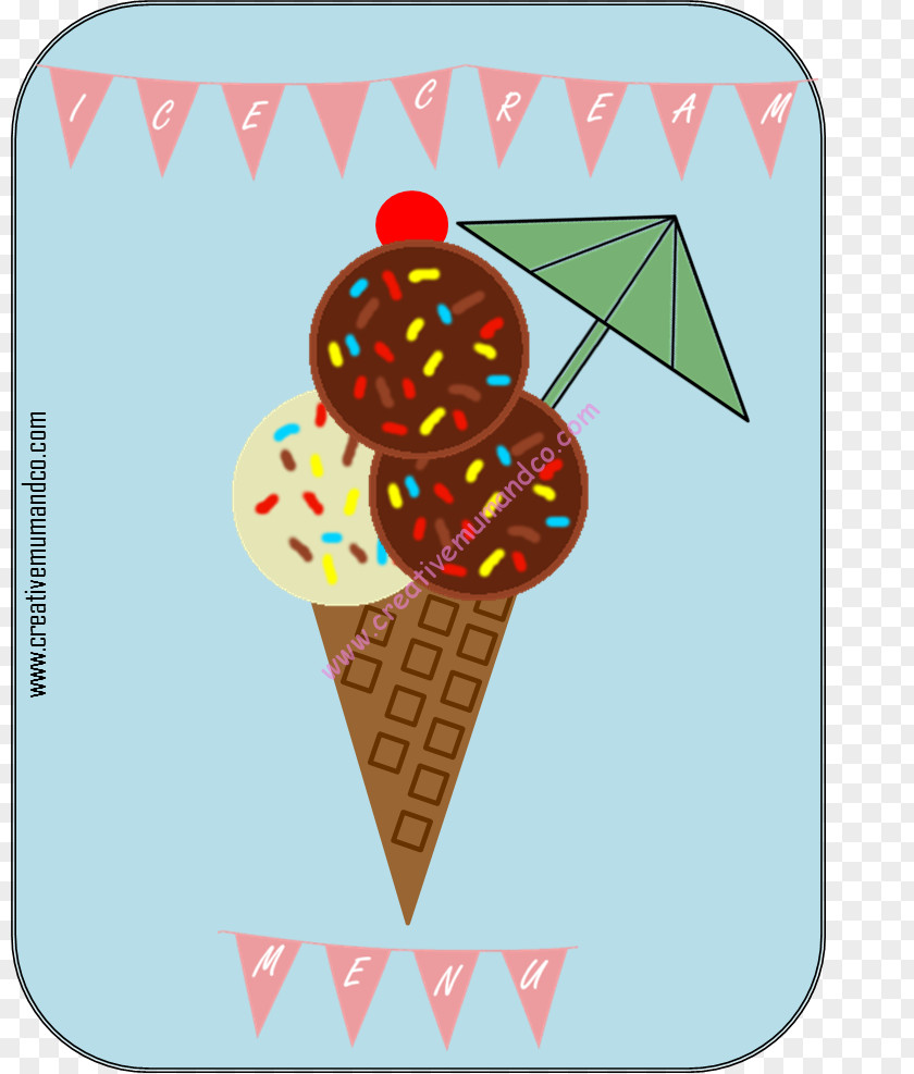 Ice Cream Party Sundae Cones Clip Art PNG