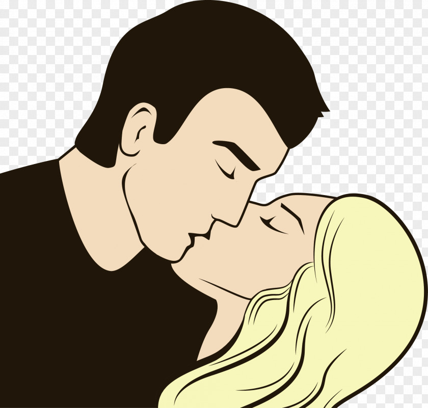 Kissing Male And Female Friends Kiss Intimate Relationship Boyfriend Romance PNG