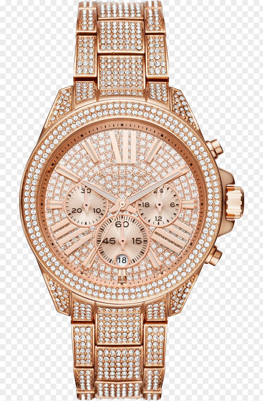 Watch Michael Kors Women's Wren Chronograph Fashion Bracelet PNG