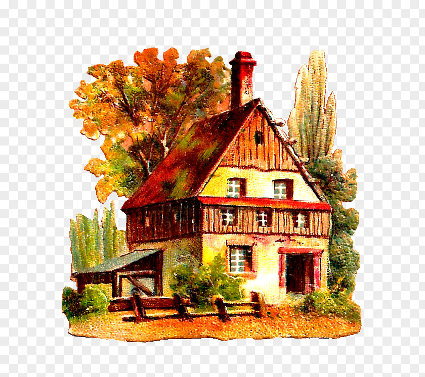 Cottage House Clip Art PNG