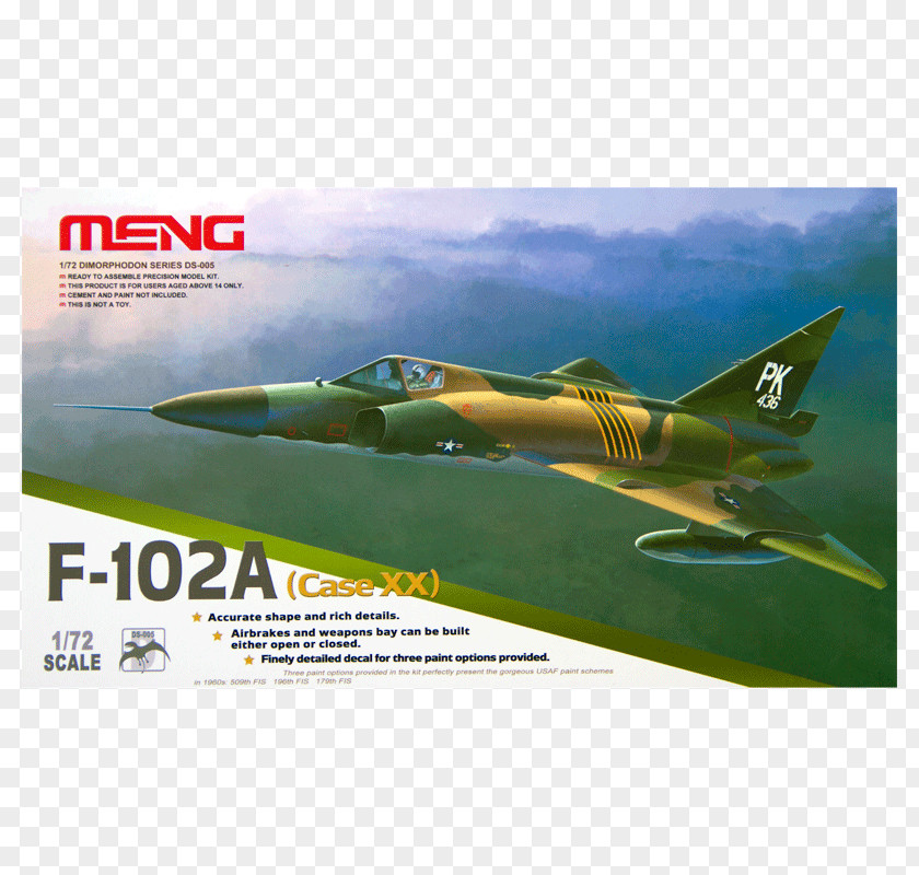 Meng Convair F-102 Delta Dagger Aircraft F-106 Dart Airplane PNG