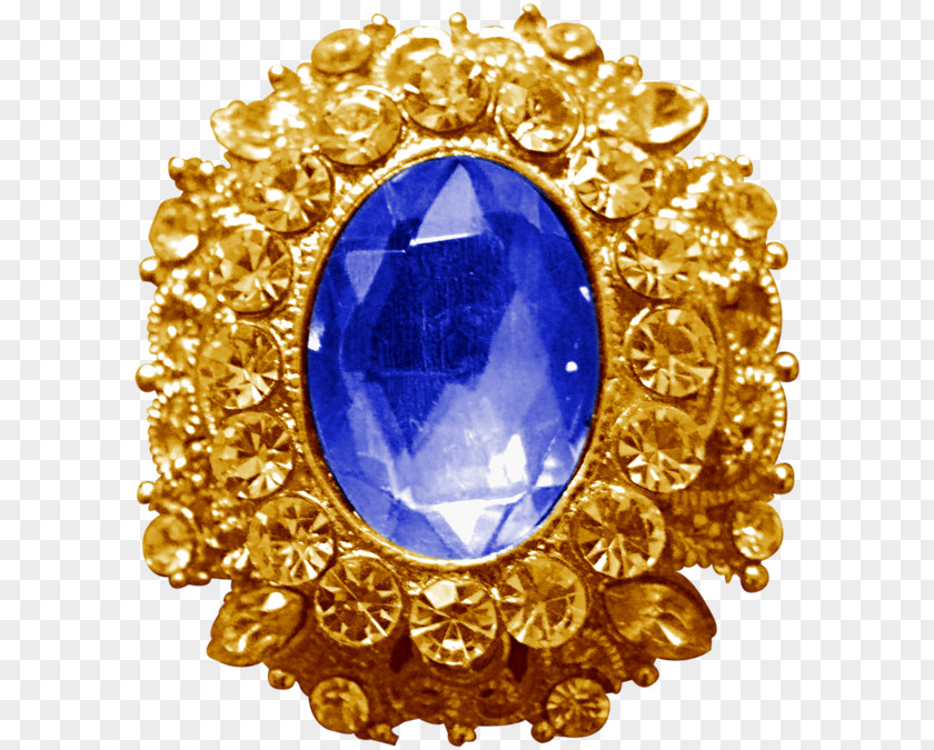 Sapphire Charms & Pendants Gold Brooch PNG