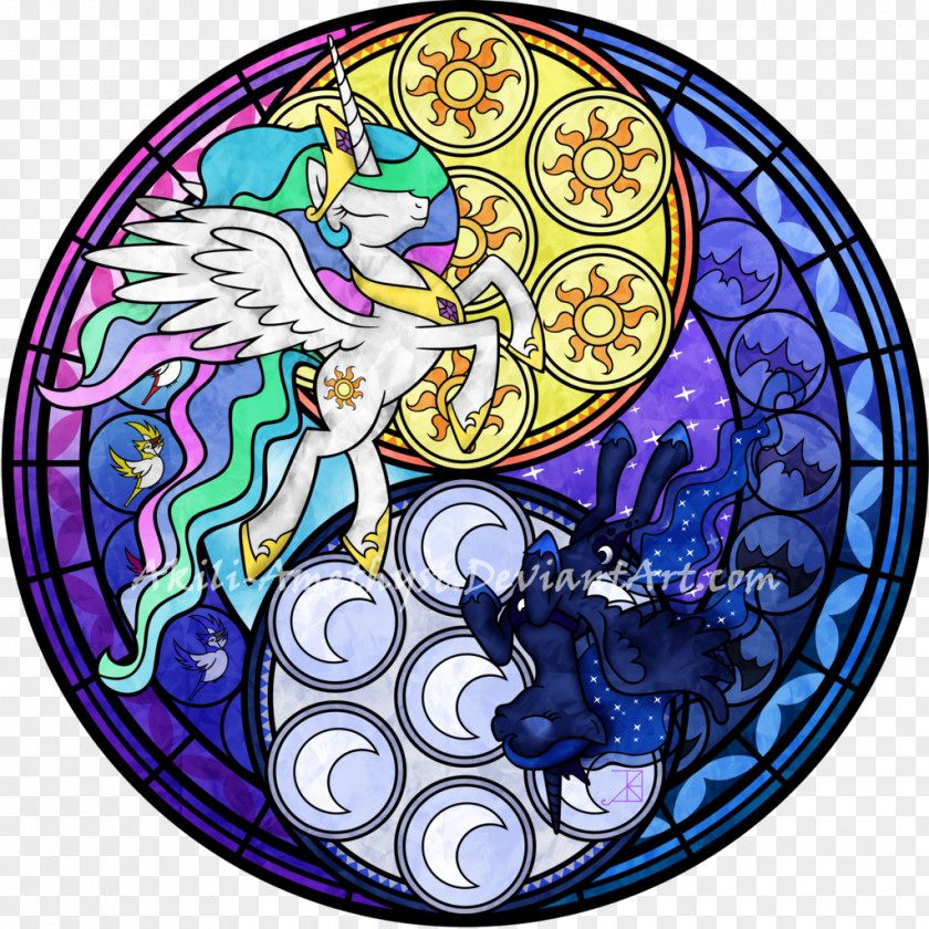 Window Stained Glass Princess Luna Twilight Sparkle PNG