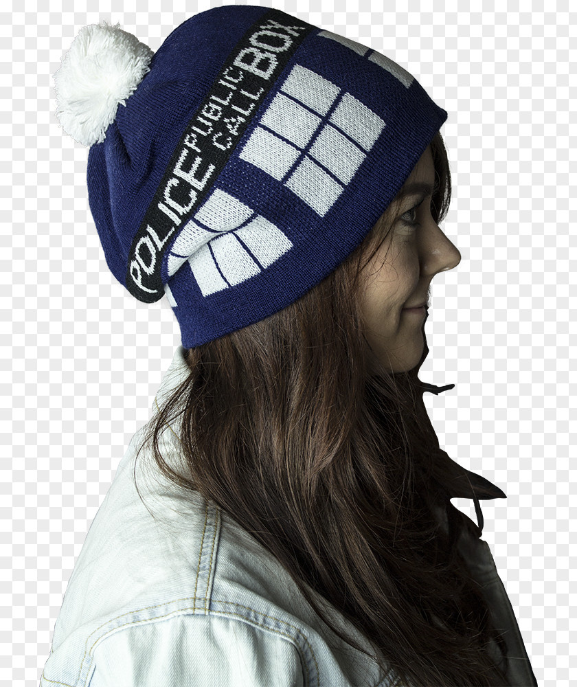 Beanie Doctor Knit Cap Police Box PNG