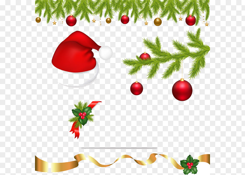 Christmas Hat Vector Material Ornament Decoration Royalty-free PNG