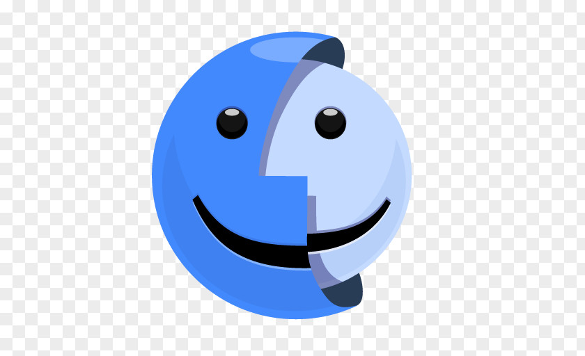 Finder Blue Emoticon Smiley PNG