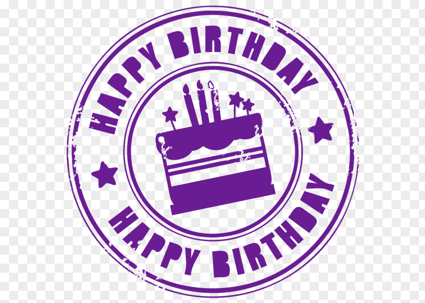 Violet Border Birthday Cake Clip Art PNG