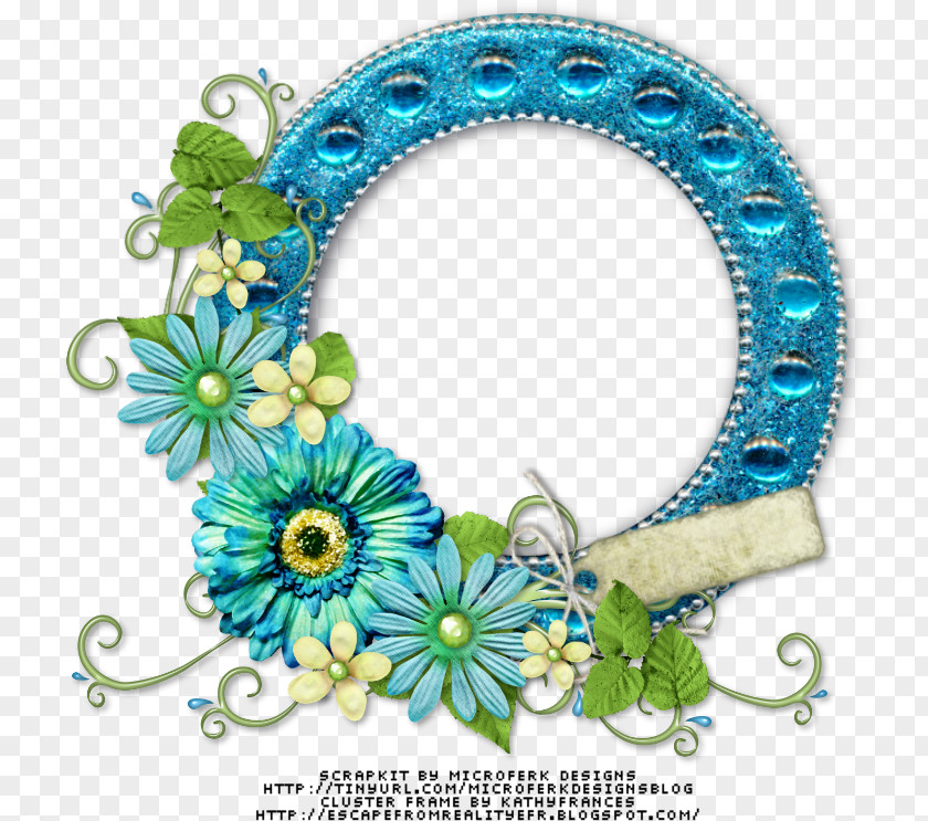 Blue Wreath Picture Frames Molding Photography PNG