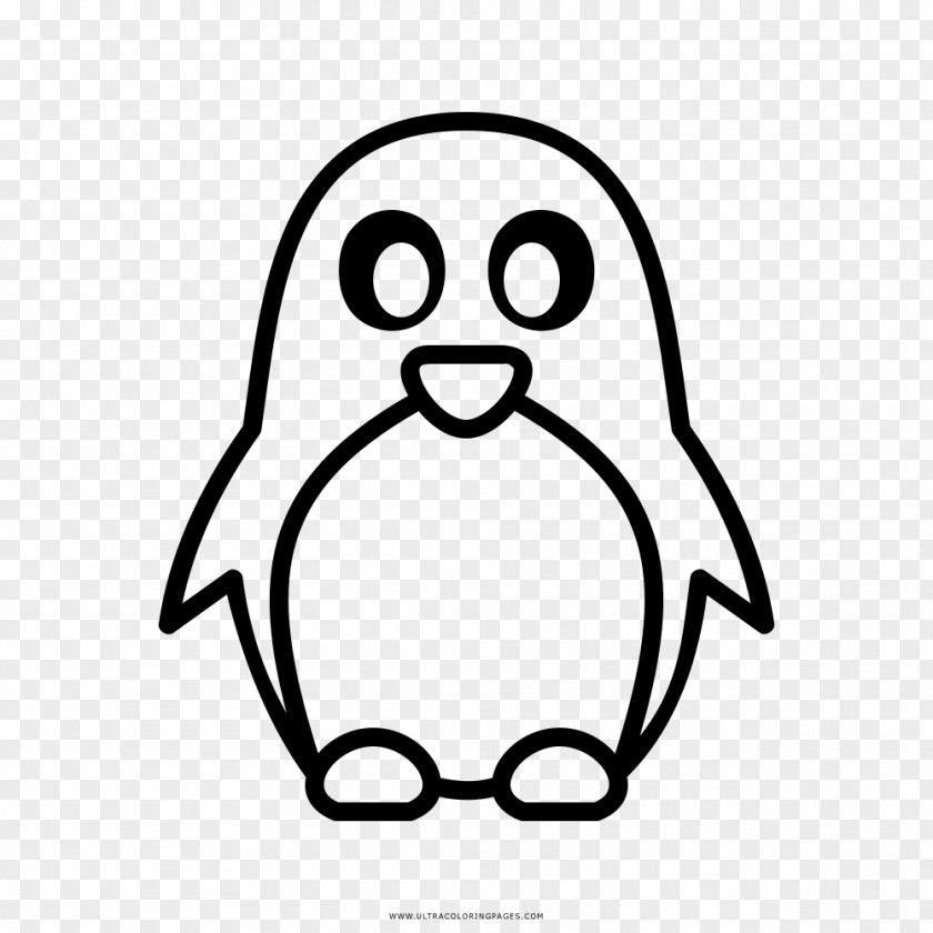 Penguin Drawing Coloring Book Painting Black And White PNG