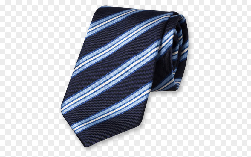 Striped Material Necktie Blue Color Silk Satin PNG