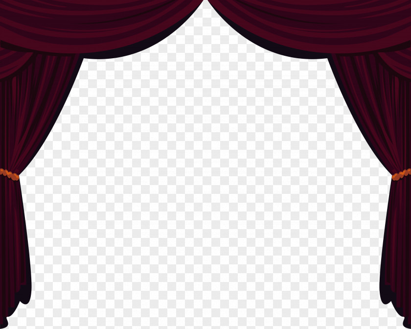 Wine Curtain Theater Drapes And Stage Curtains Silk Velvet Pattern PNG