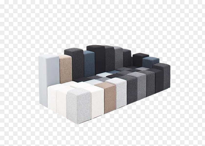 Black And White Block Sofa Nightstand Couch Furniture Chair PNG