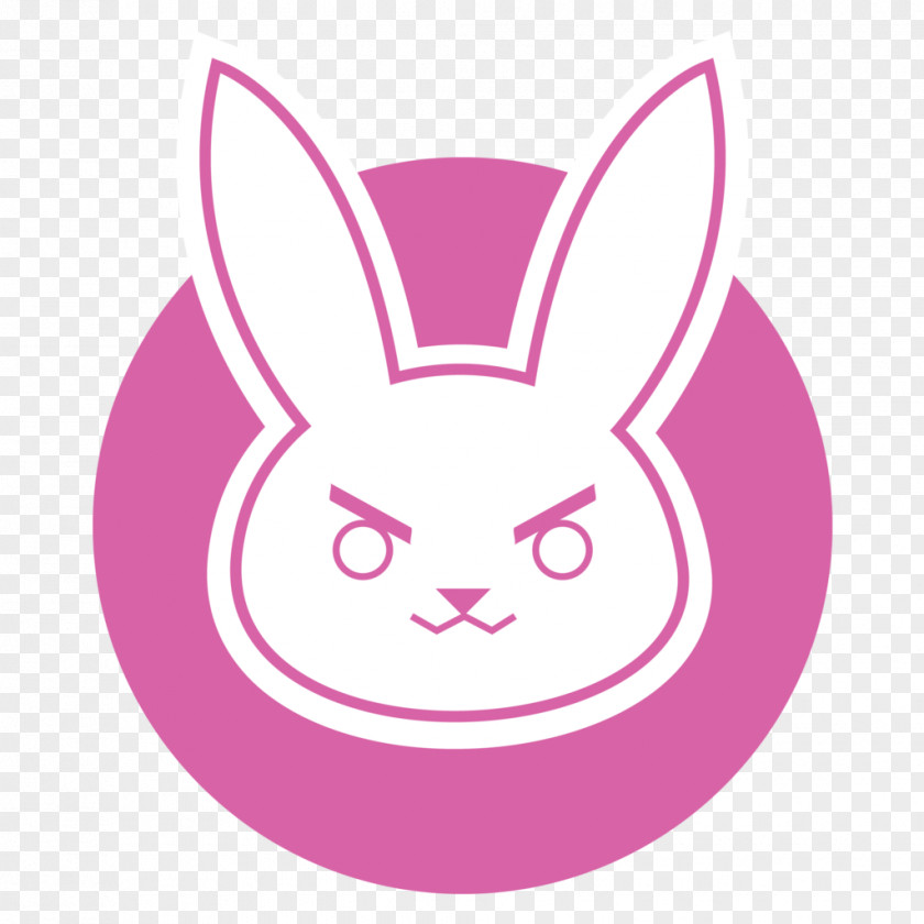 Overwatch D.Va Logo PNG , d, white rabbit head clipart PNG
