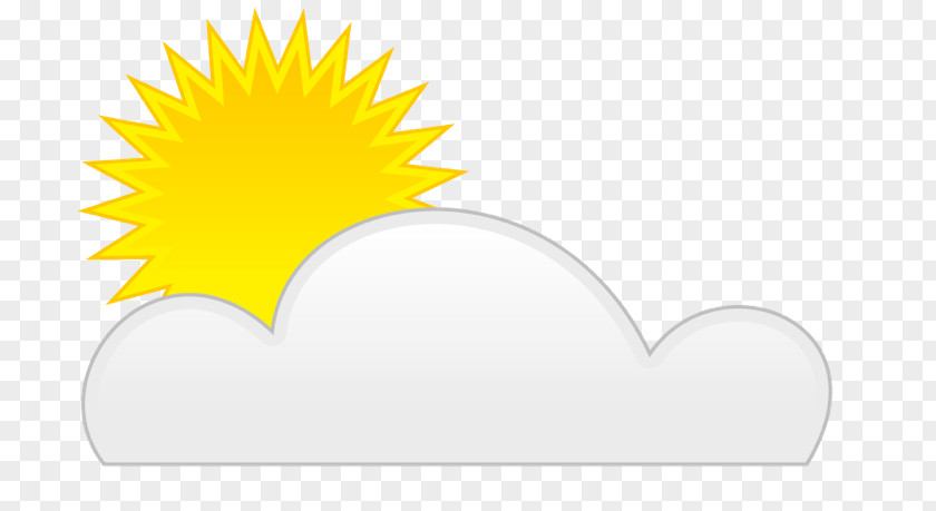 Partly Cloudy Clipart Yellow Flower Cloud Clip Art PNG