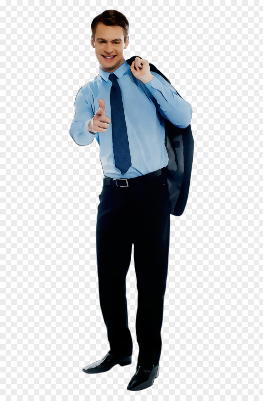 Shoulder Whitecollar Worker Clothing Standing Blue Gentleman Male PNG