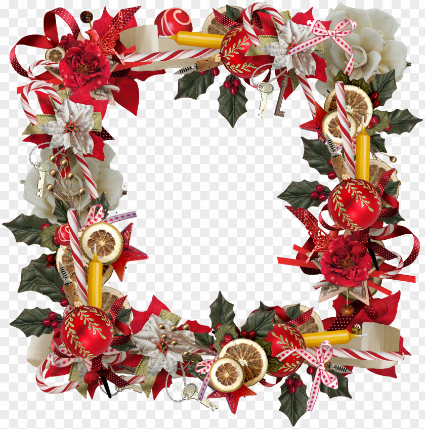 Christmas Wreath Frame Tree Decoration PNG