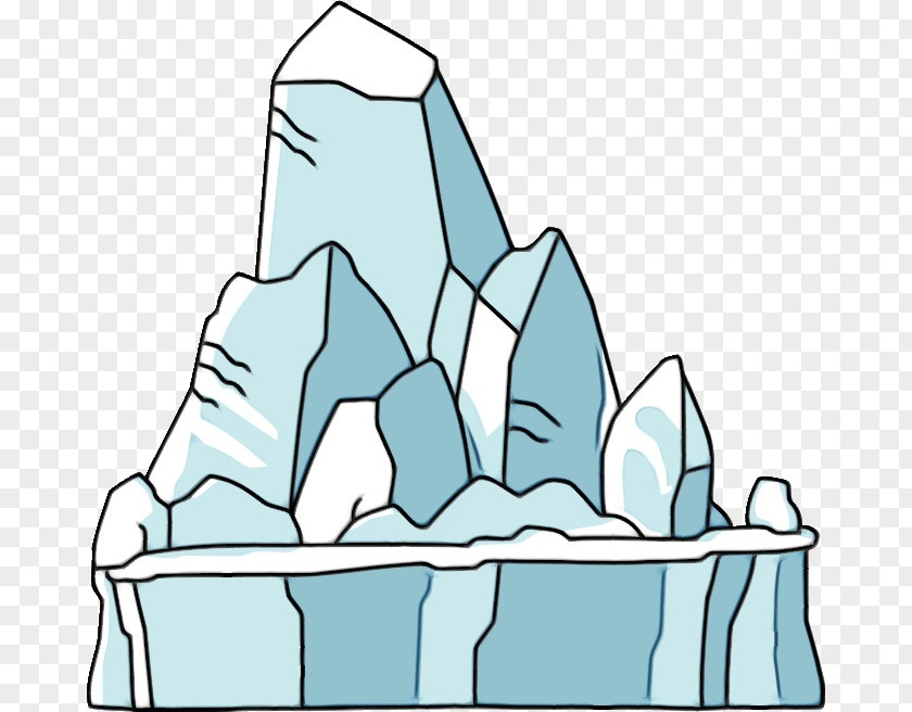 Ice Architecture Watercolor Cartoon PNG