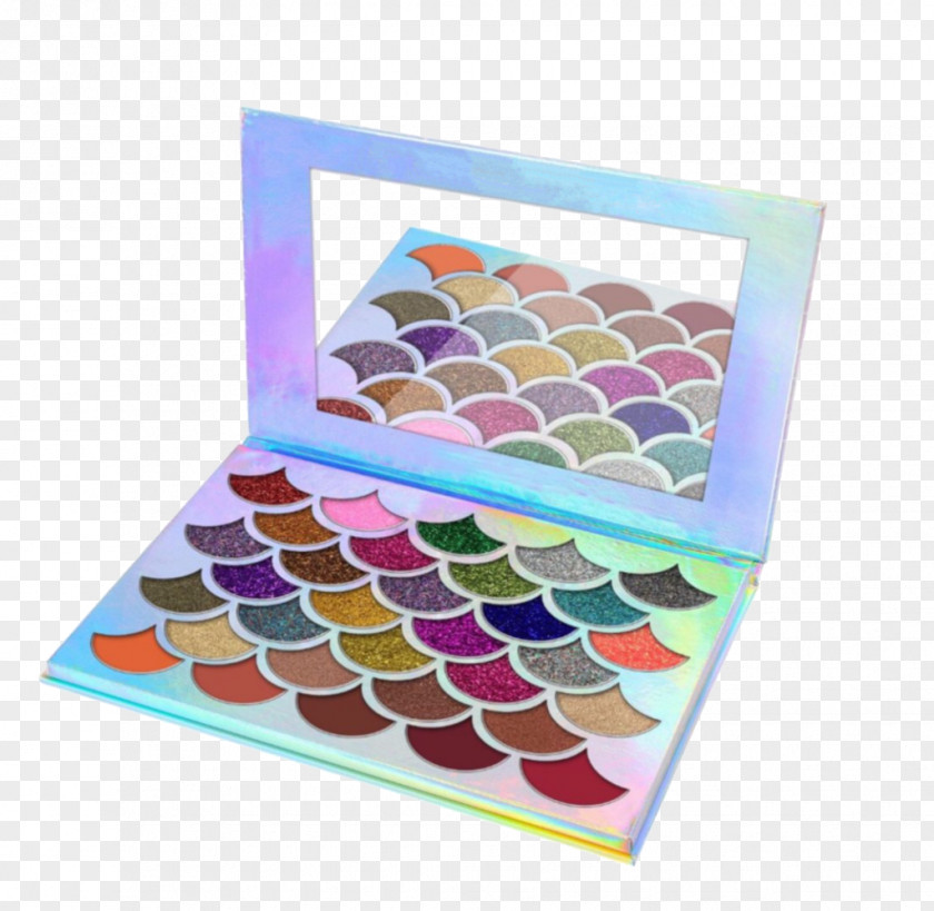 Mermaid Glitter Eye Shadow Palette Cosmetics Color PNG