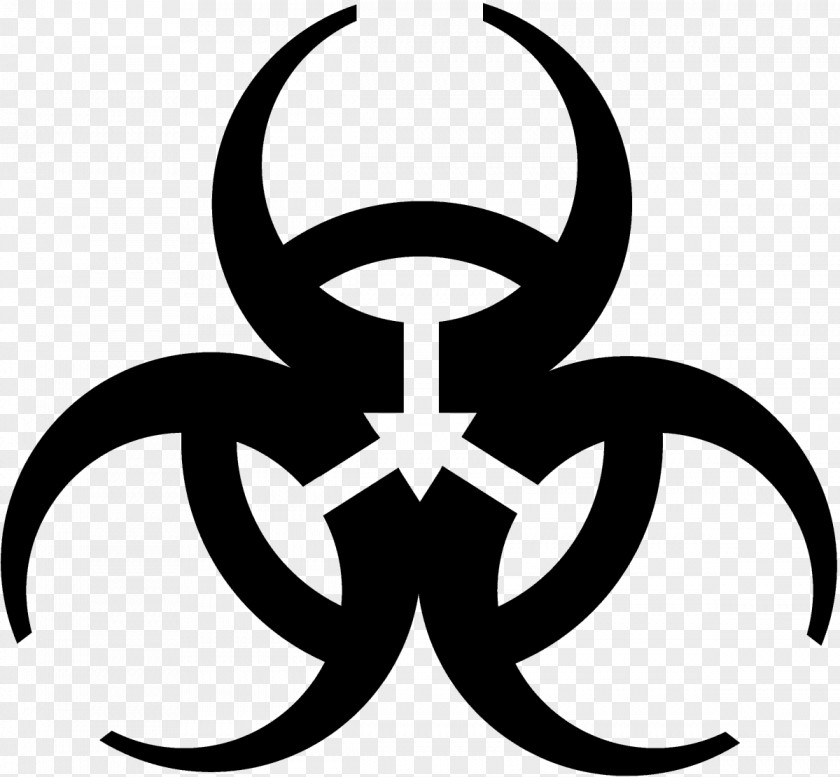 Biohazard Symbol Download Black And White Radioactive Decay Clip Art PNG