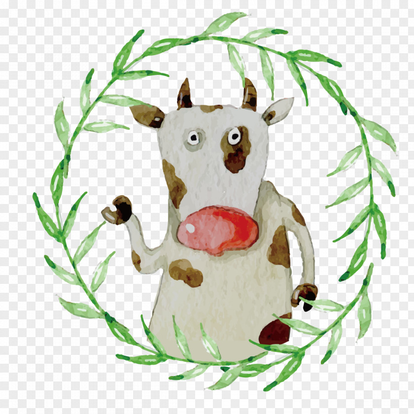 Cow Vector Border Cattle Euclidean PNG