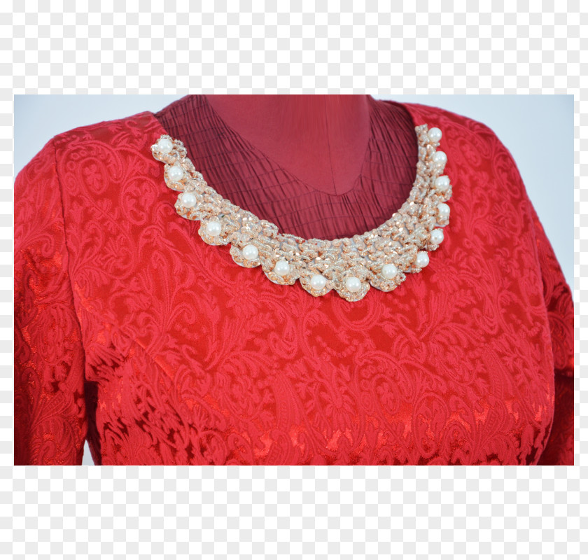 Necklace Maroon PNG