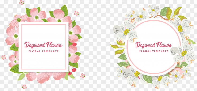 Flower Cards Flowering Dogwood Wedding Invitation Euclidean Vector PNG