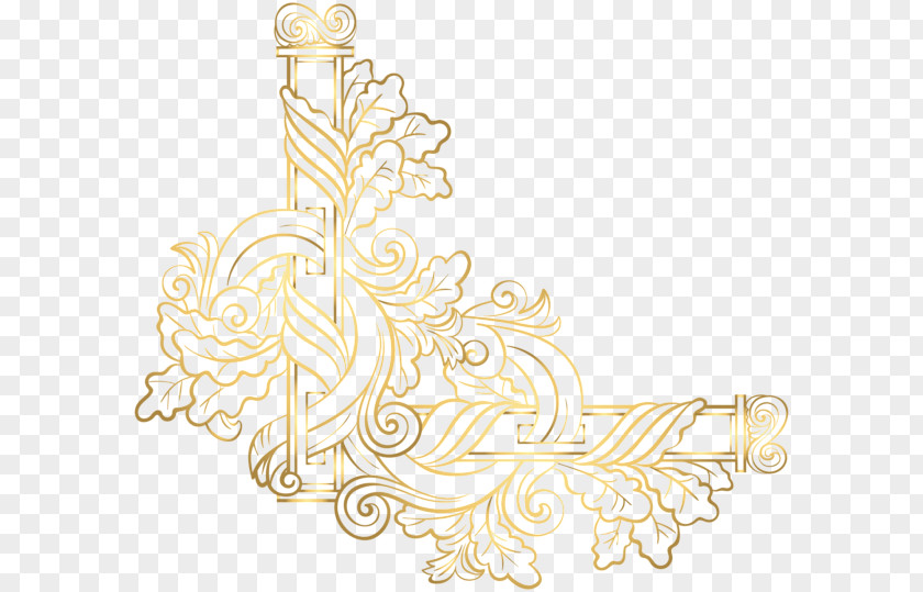 Gold Corner Decorative Arts Clip Art PNG