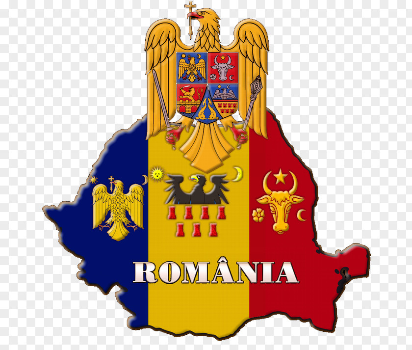 Romania Crest Flag Cartoon PNG