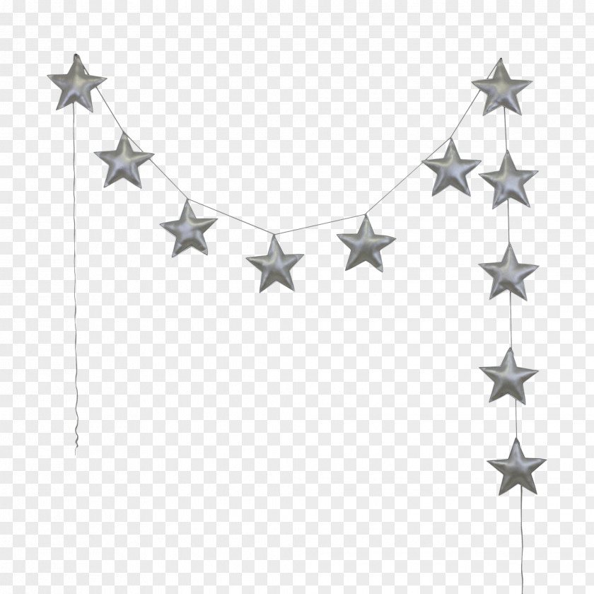 Romantic Star Garland Child Blue Color Yellow PNG