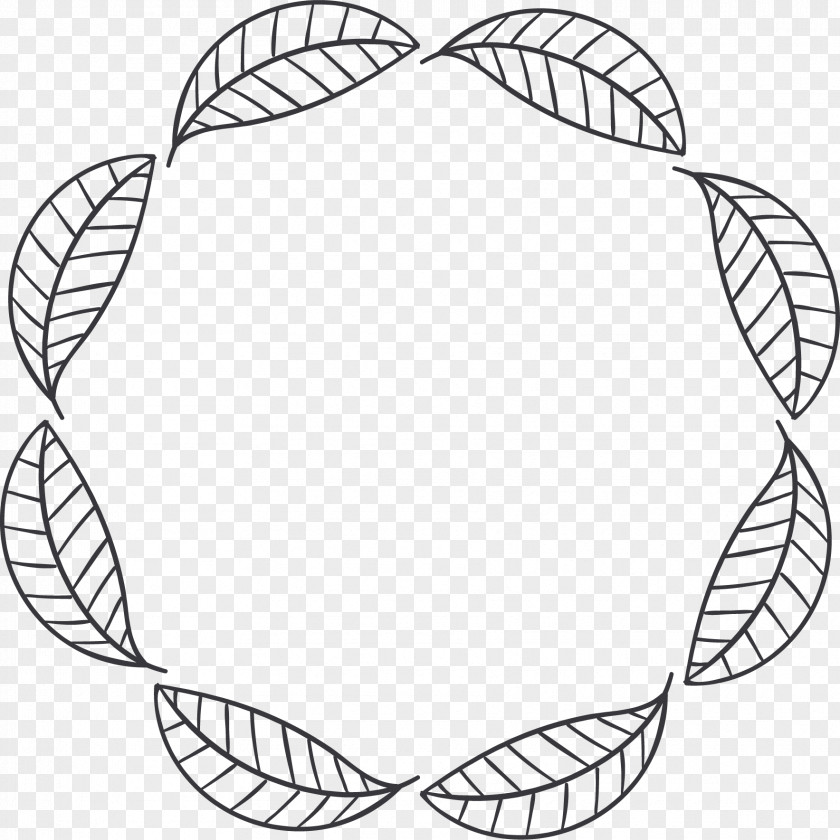 Simple Leaf Circle Disk Clip Art PNG