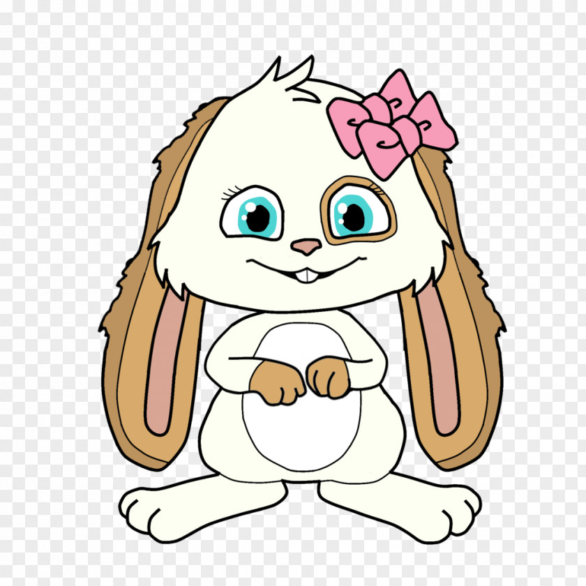 Watercolor Bunny Rabbit Cartoon Cuteness Clip Art PNG