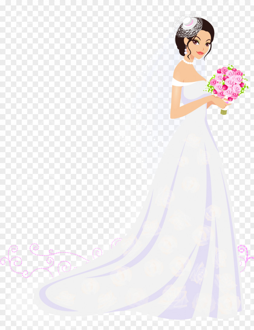Beautiful Bride Wedding Dress PNG