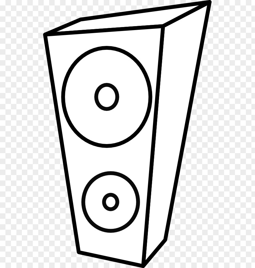 Black And White Line Art Loudspeaker Computer Speakers Clip PNG