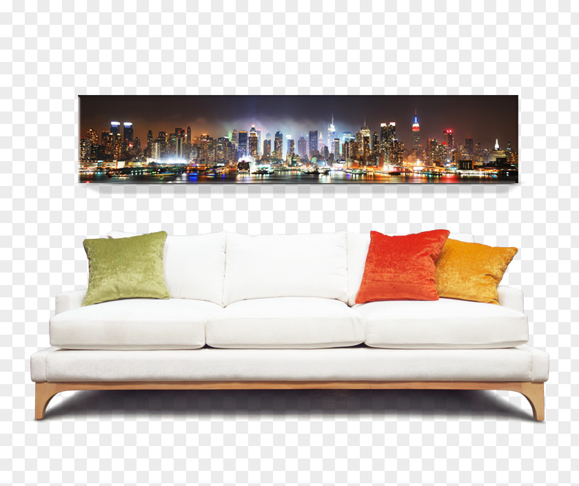 Design Canvas Print Sofa Bed Couch Living Room Interior Services PNG