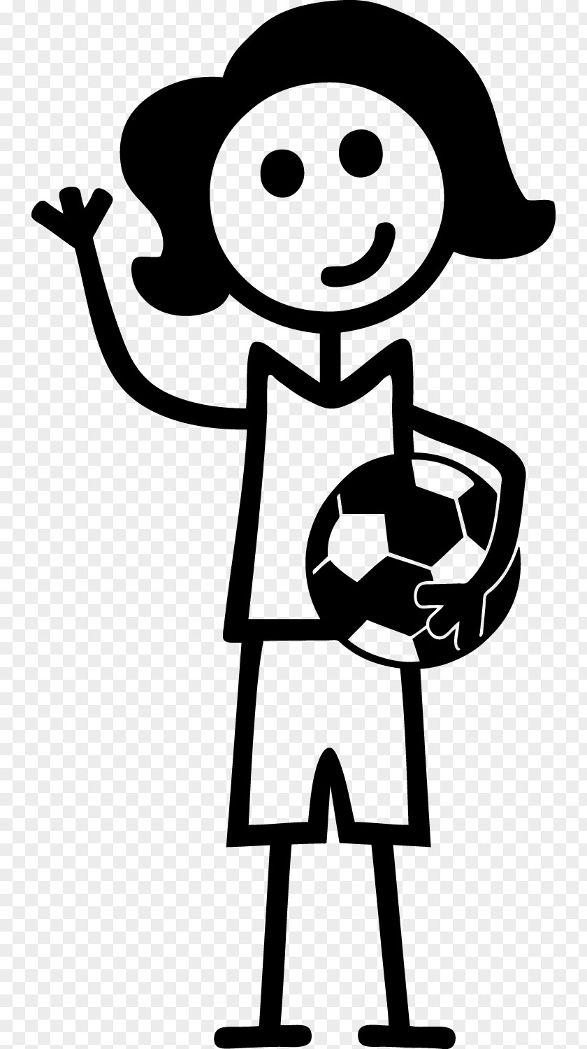 Soccer Player Stick Figure Woman Female Clip Art PNG